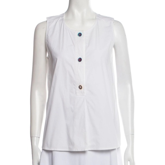 Tory Burch Crisp Cotton Poplin Tunic 4 - Picture 1 of 11
